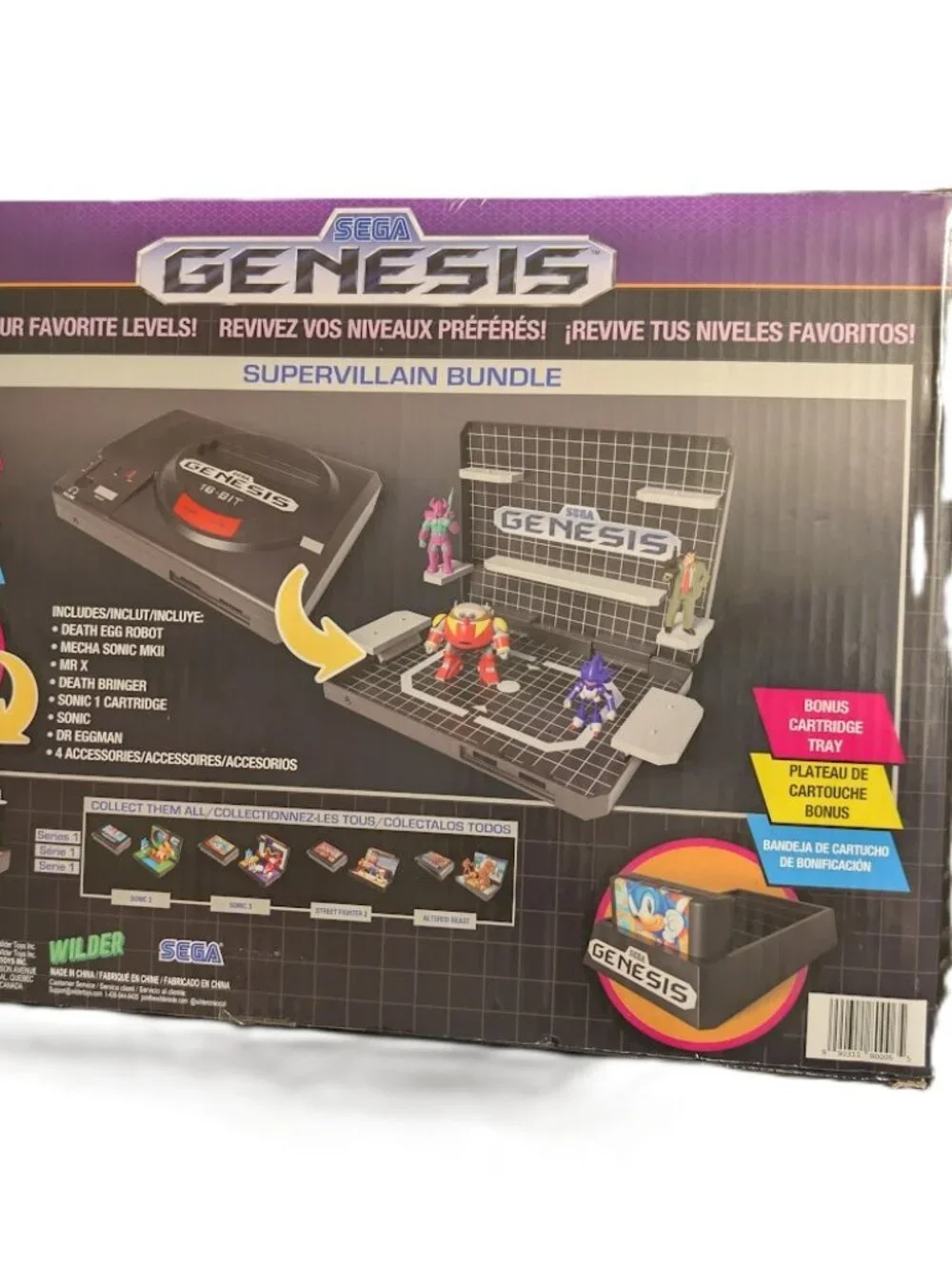 Sega Genesis Console Heroes Supervillain Boss Bundle + Sonic 1 Diorama